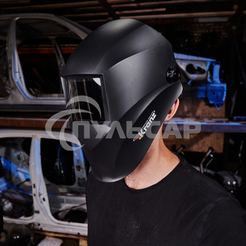 Маска сварщика с черным минеральным стеклом DIN 9 KRANZ 