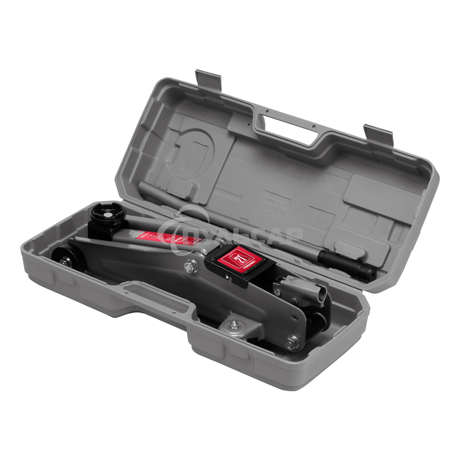 Домкрат Matrix гидравлический подкатный 2 т h подъема 135–385мм в пласт. кейсе master