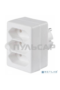 Сетевой разветвитель Buro BU-PS3F-W (3 розетки) белый (пакет ПЭ)