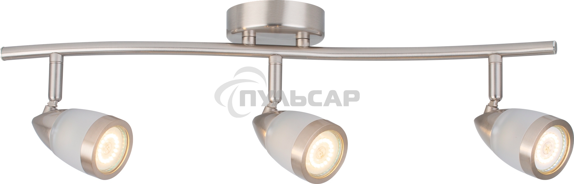 Светильник Hiper Светильник встраиваемый Сатин/Никель H077-3 Поворотный, мощность ламп до 50Вт Размер 18х13х55