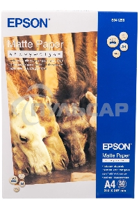 Бумага Epson C13S041256 A4, 50л, 167г/м2 Матовая ярко-белая