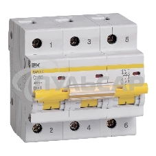 Выключатель автоматический модульный 3п C 100А 10кА ВА47-100 ИЭК MVA40-3-100-C