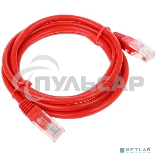 Патч-корд UTP Cablexpert кат.5e, 1.5м, литой, многожильный (красный)