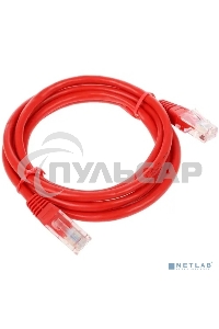 Патч-корд UTP Cablexpert кат.5e, 1.5м, литой, многожильный (красный)