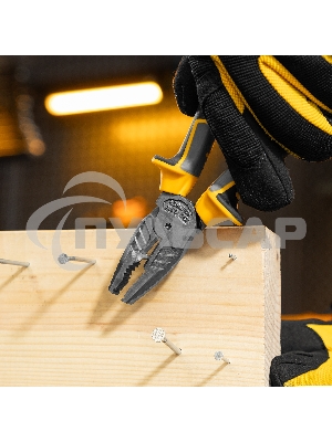 Плоскогубцы комбинированные 180 мм, трехкомпонентные рукоятки Denzel