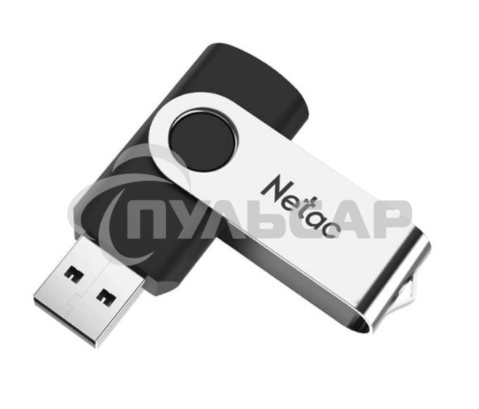 Флешка USB R/W Netac U505 8Gb USB2.0, черный и серебристый NT03U505N-008G-20BK