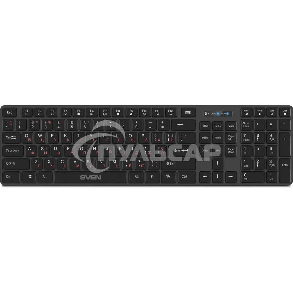 Клавиатура беспроводная SVEN KB-E5300W USB черный