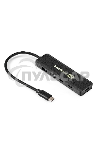 USB-Хаб (концентратор) 4-в-1 ExeGate DUB-2C2P/5G (кабель-адаптер USB 3.2 Gen1 Type C --> 2xUSB3.2 Gen1 Type-A (5G)/2xUSB3.2 Gen1 Type-C (5G), SuperSpeed USB 5Gbps, Plug&Play, черный)