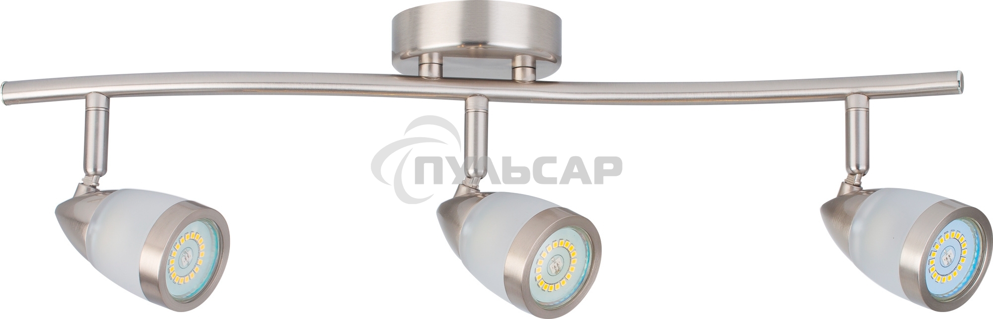 Светильник Hiper Светильник встраиваемый Сатин/Никель H077-3 Поворотный, мощность ламп до 50Вт Размер 18х13х55