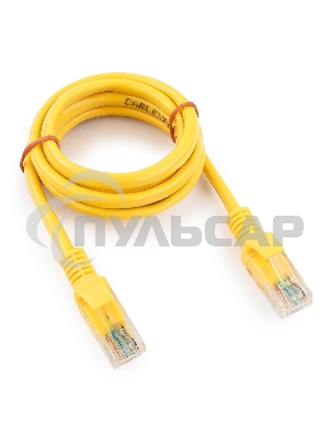 Патч-корд UTP Cablexpert кат.5e, 1м, литой, многожильный (желтый)