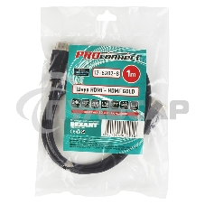 Кабель Proconnect (17-6202-8) Шнур HDMI - HDMI gold 1М без фильтров (PE bag)