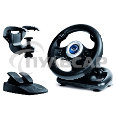 Руль SVEN GC-W500 (педали, вибро, скоба, лепестки, D-pad, 10 кл, резин. вставки, PC/Xinput)