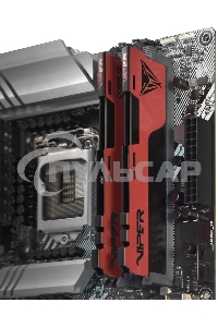 Оперативная память Patriot Viper Elite II, DDR4, 16Gb (2x8 Gb), 3200 MHz, CL18, DIMM, радиатор, красный, черный