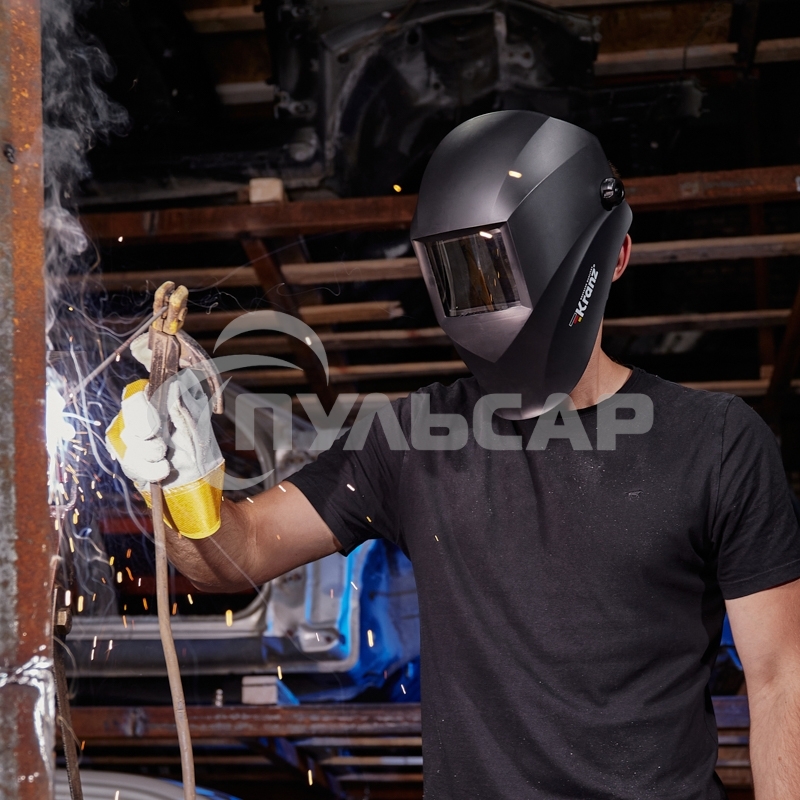 Маска сварщика с черным минеральным стеклом DIN 9 KRANZ 