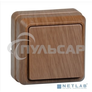 Выключатель 1-кл. ОП ОКТАВА 10А IP20 дуб ИЭК EVO10-K04-10-DC