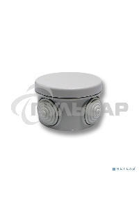 Рувинил 67020 Тусо.Коробка расп. для о/п, D = 70мм, Н = 50мм, 4ввода, IP55 (св.-серая)