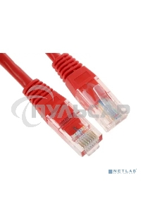 Патч-корд UTP Cablexpert кат.5e, 1.5м, литой, многожильный (красный)