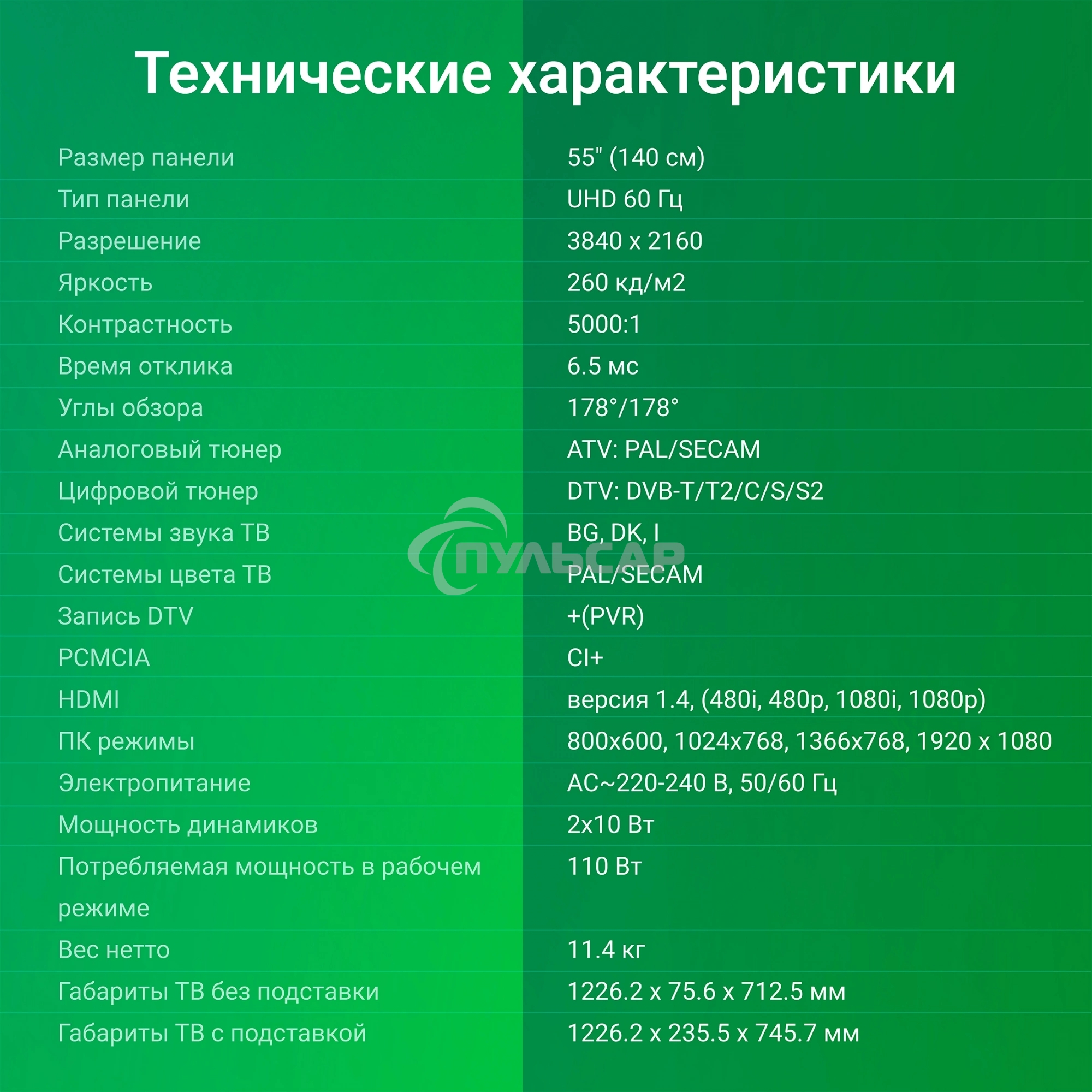 Телевизор Digma 55