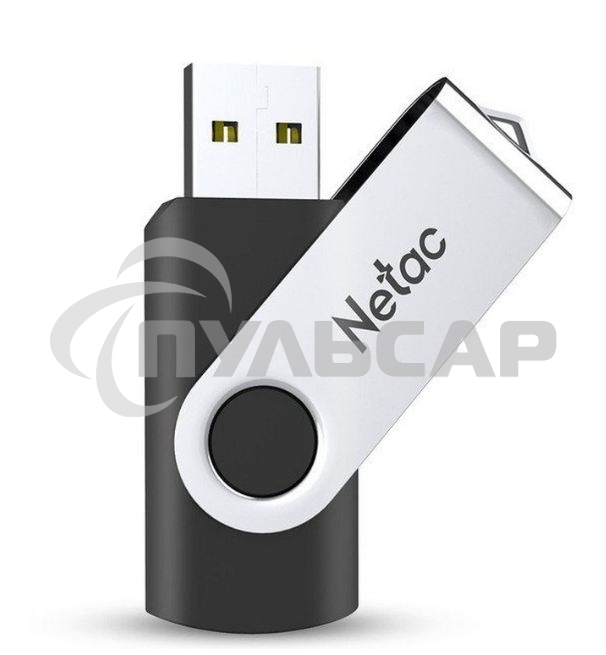 Флешка USB R/W Netac U505 8Gb USB2.0, черный и серебристый NT03U505N-008G-20BK