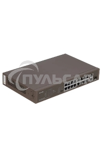 Коммутатор неуправляемый IP-COM F1118P-16-150W PoE, 18 портов, 18х100 Мбит/с, 2x1 Gbит/с, PoE 16х30 Вт (до 130Вт)