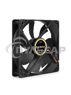 Вентилятор для корпуса ExeGate E12025H4P-PWM черный, 120 мм, 1500 об/мин, 24 дБ, 4 pin