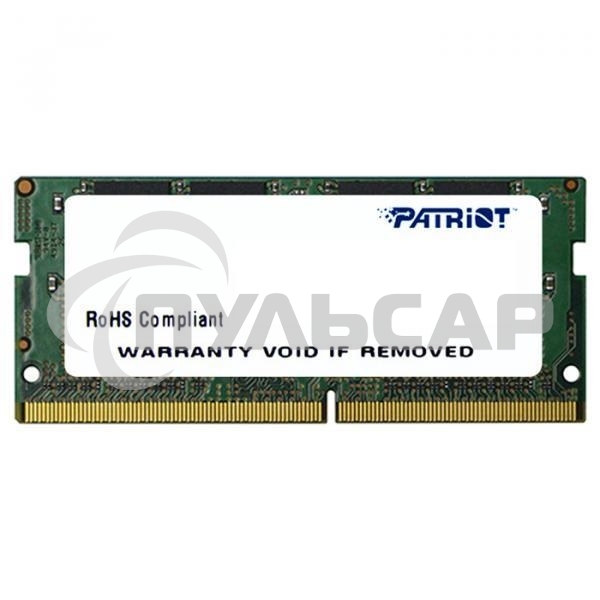 Оперативная память Patriot Signature, DDR4, 4Gb (1x4 Gb), 2400 MHz, CL17, SO-DIMM