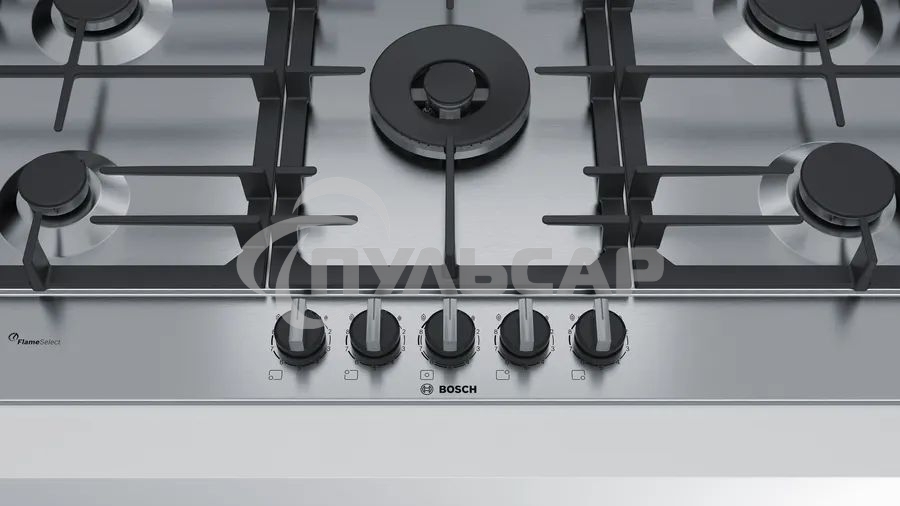 Газовая варочная панель Bosch PCR9A5B90M нержавеющая сталь