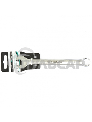 Ключ комбинированный, 15 мм, CrV, матовый хром Stels