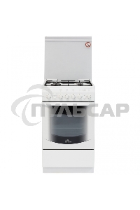 Плита газовая De Luxe 5040.31г(кр) ЧР белый, конфорок 4 шт, духовка 46 л, 50 см x 85 см x 50 см