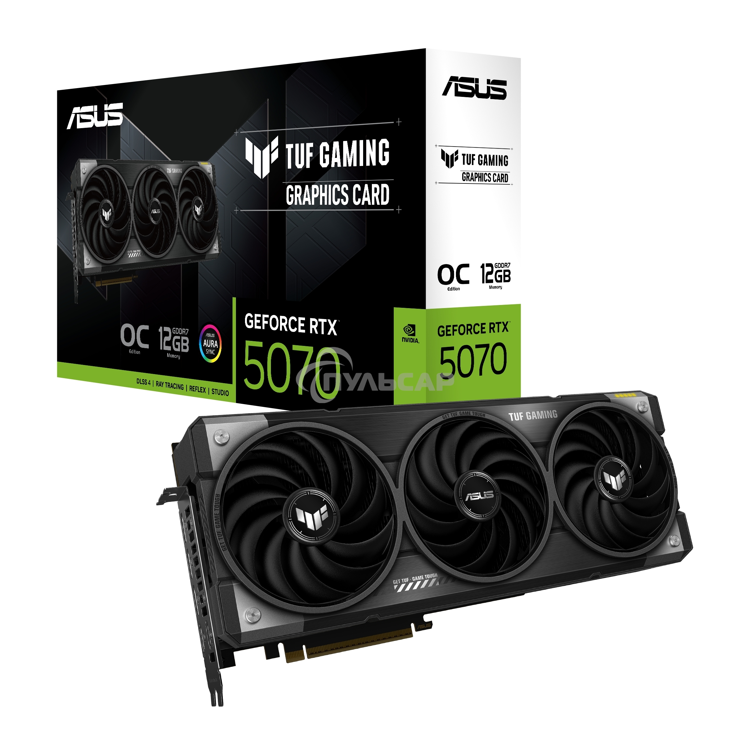 Видеокарта ASUS TUF-RTX 5070-O12G-GAMINGRTX 5070,HDMI*2,DP*3,12G,D7; 90YV0LZ0-M0NA00