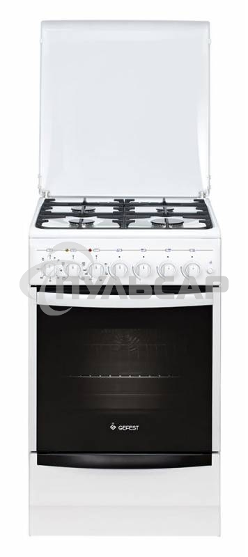 Плита комбинированная Gefest ПГЭ 5102-02 белый, конфорок 4 газовых, духовка 55 л, 50 см x 85 см x 58.5 см