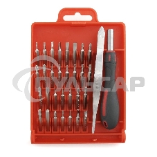 Монтажный инcтрумент Cablexpert TK-SD-06 Отвертка с набором бит (32 предмета) 