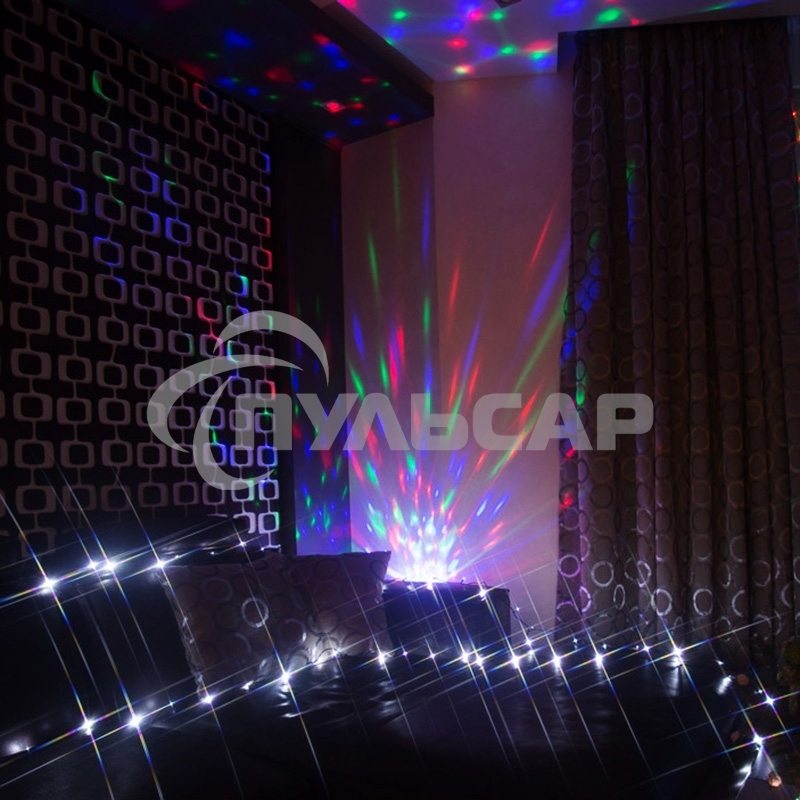 Диско-лампа Neon-night светодиодная в компактном корпусе, 230 В