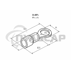 Наконечник кольцевой изолированный ø 8.4 мм 4-6 мм² (НКи 6.0-8/НКи5,5-8) желтый Rexant