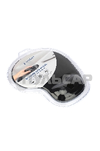 Коврик для мыши с подушкой под запястье Gembird MP-WR-BLACK, черный, 225х195х5мм, ткань/резина, блистер