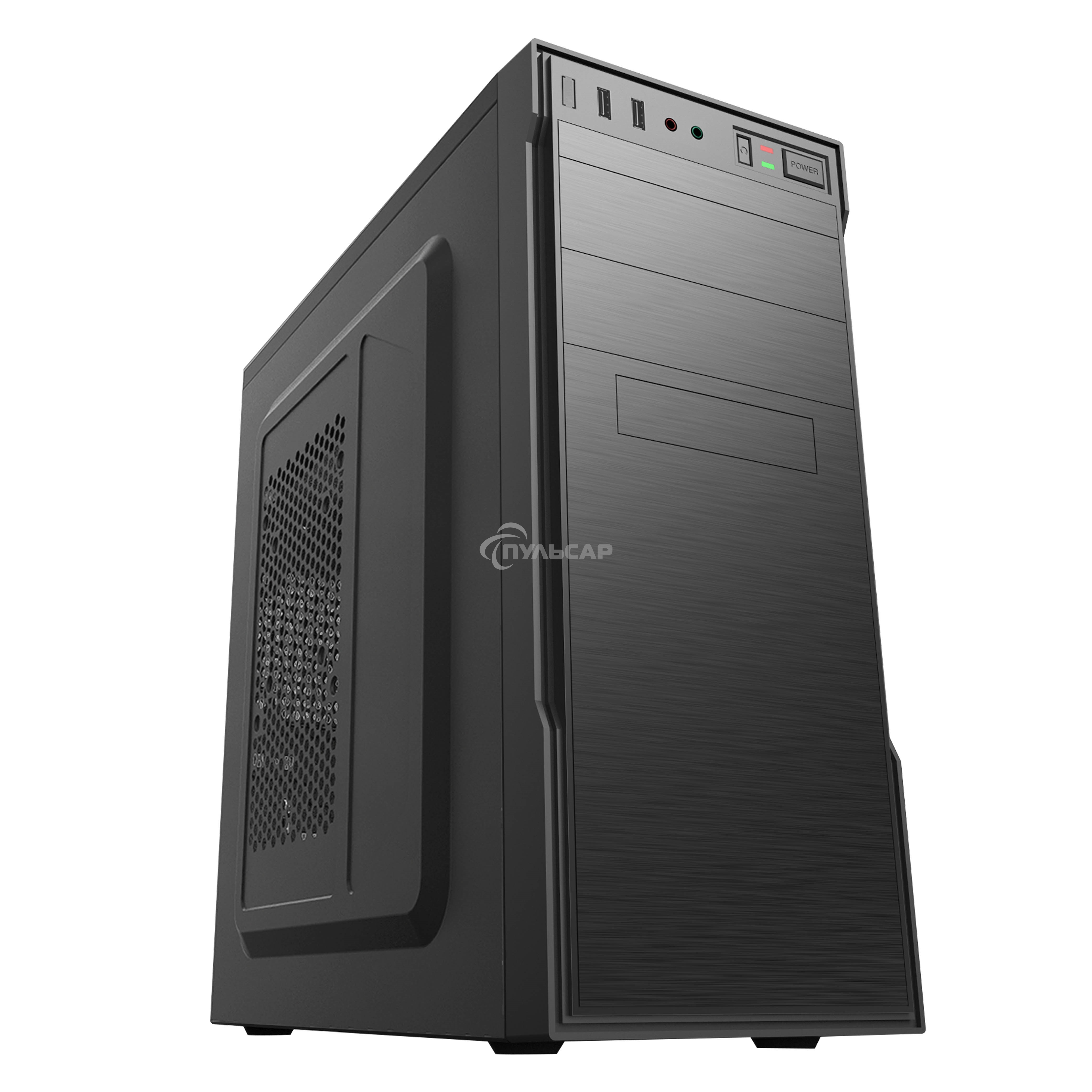 Компьютерный корпус с блоком питания 450Вт./ Case Forza ATX, 450W, 1xUSB 2.0+1xUSB 3.0, Black, w/o FAN, 8 см fan PSU, power cord