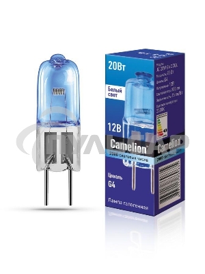 Лампа галогенная JC 20Вт 12В g4 COOL Camelion 11465