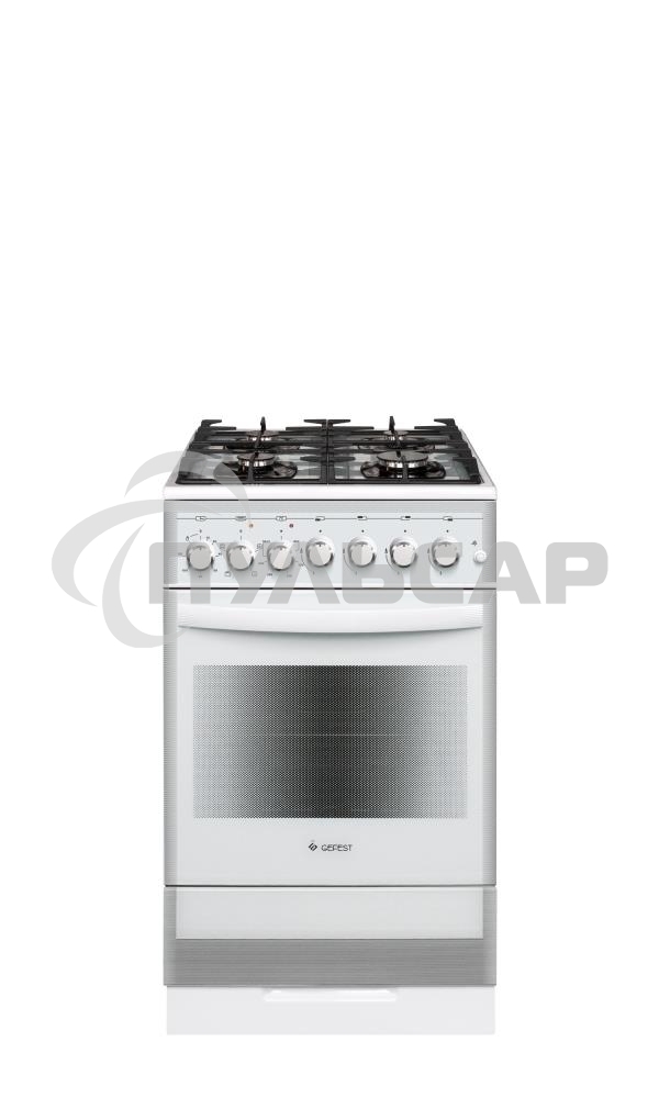 Плита комбинированная Gefest ПГЭ 5502-02 0042 белый, конфорок 4 газовых, духовка 55 л, 50 см x 85 см x 58.5 см