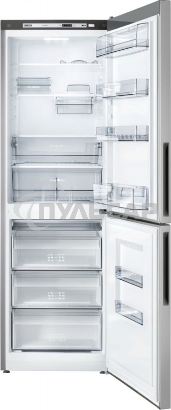 Холодильник Atlant XM-4621-181 серебристый двухкамерный 205/119л морозилка снизу