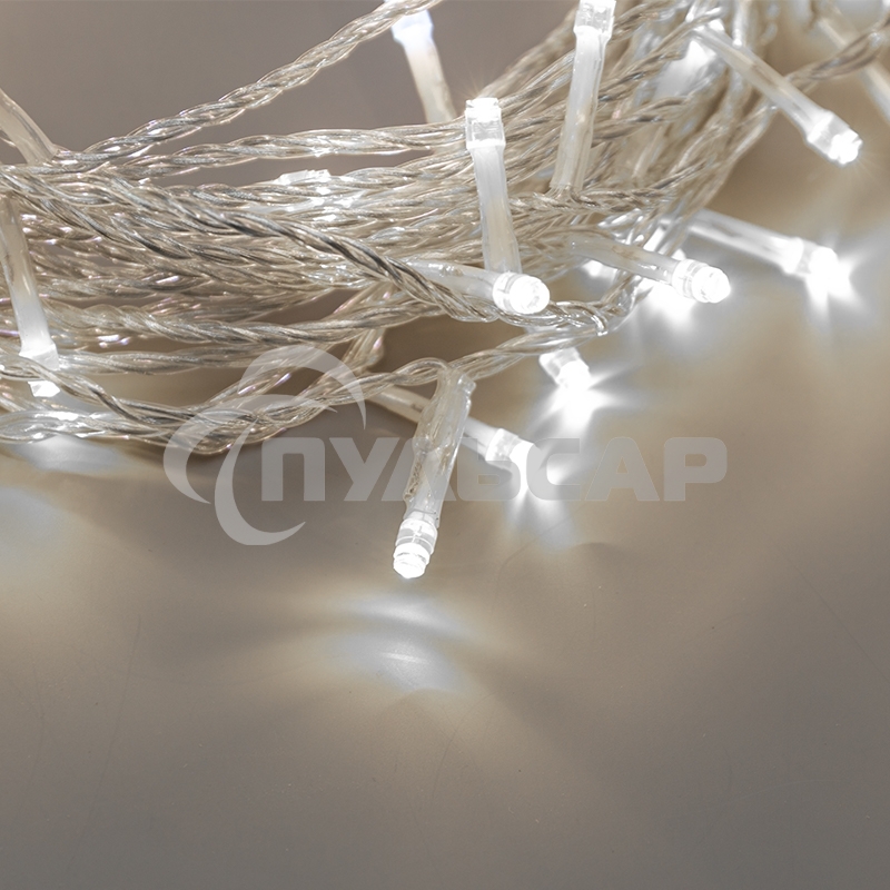 Гирлянда Neon-night Нить 10м, с эффектом мерцания, прозрачный провод, IP44, 230В, диоды БЕЛЫЕ, 75 LED