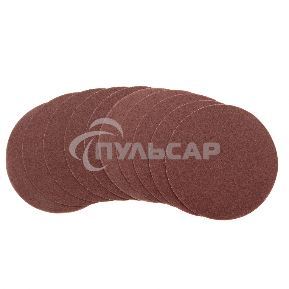 Круг абразивный СИБРТЕХ на ворсовой подложке под липучку, P 10 шт 738457
