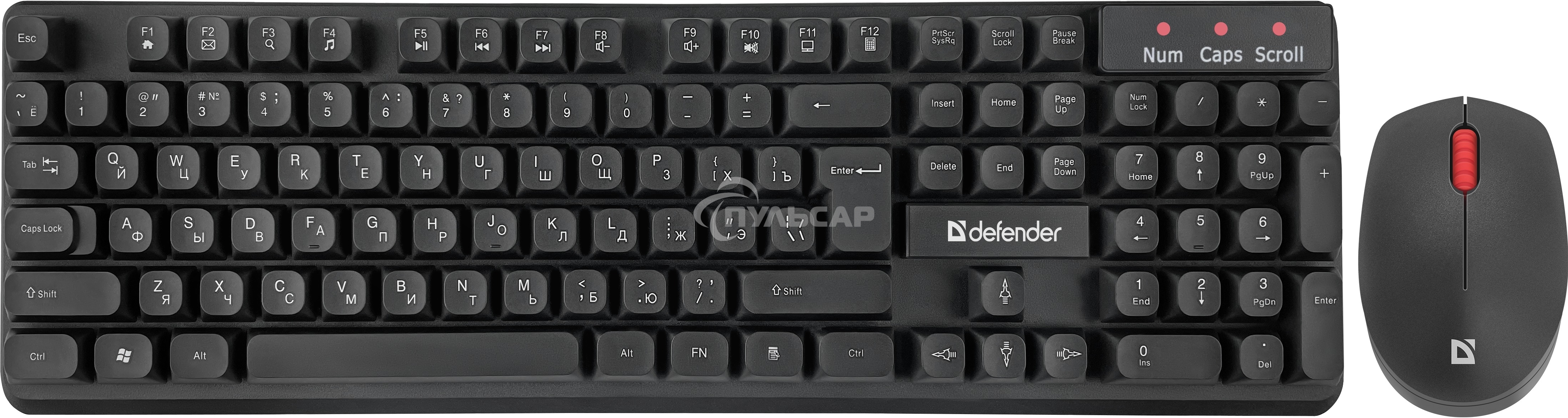 Комплект клавиатура + мышка Defender MILAN C-992 RU черный