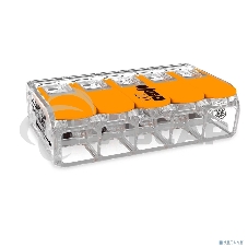 Клемма 5-проводная Wago 221-615 0.5-6мм2 (уп. 15 шт)
