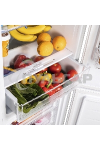 Холодильник Maunfeld MFF176SFW белый двухкамерный 187/75л морозилка снизу, ручная разморозка