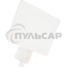 Стяжка пластиковая нейлоновая с площадкой для маркировки Lanmaster 2,5х100мм, белая, 100шт