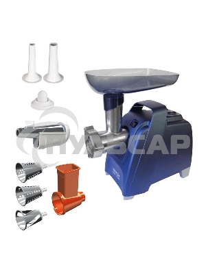 Мясорубка электрическая Аксион М61.02 Темно-синий, 2000 Вт, 3 кг/мин, Реверс