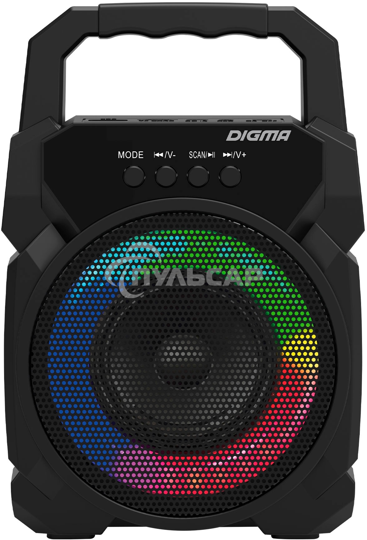Портативная колонка Digma D-PS1500 черный 10 Вт 1.0 BT 10м 500mAh