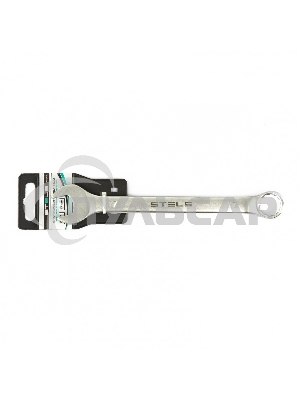 Ключ комбинированный, 17 мм, CrV, матовый хром Stels