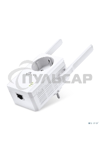 Сетевой адаптер TP-Link SOHO TL-WA860RE 300Mbps Wireless N Wall Plugged Range Extender with AC Passthrough, QCA(Atheros), 2T2R, 2.4GHz, 802.11b/g/n, 1 10/100Mbps LAN port, Range Extender button, Range Extender mode, suppo поставляется без кабеля RJ-45