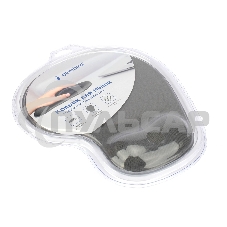 Коврик для мыши с подушкой под запястье Gembird MP-WR-GRAY, серый, 225х195х5мм, ткань/резина, блистер